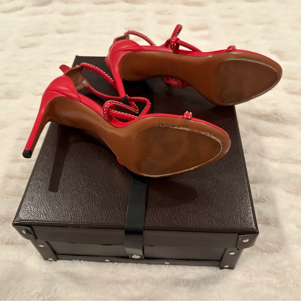 Alaïa Red Strappy Heels Size 40 - Picture 5 of 8